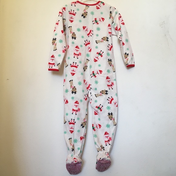 Carter’s Long-Sleeved Christmas 1-Piece Fleece Footie PJs - Picture 2 of 4